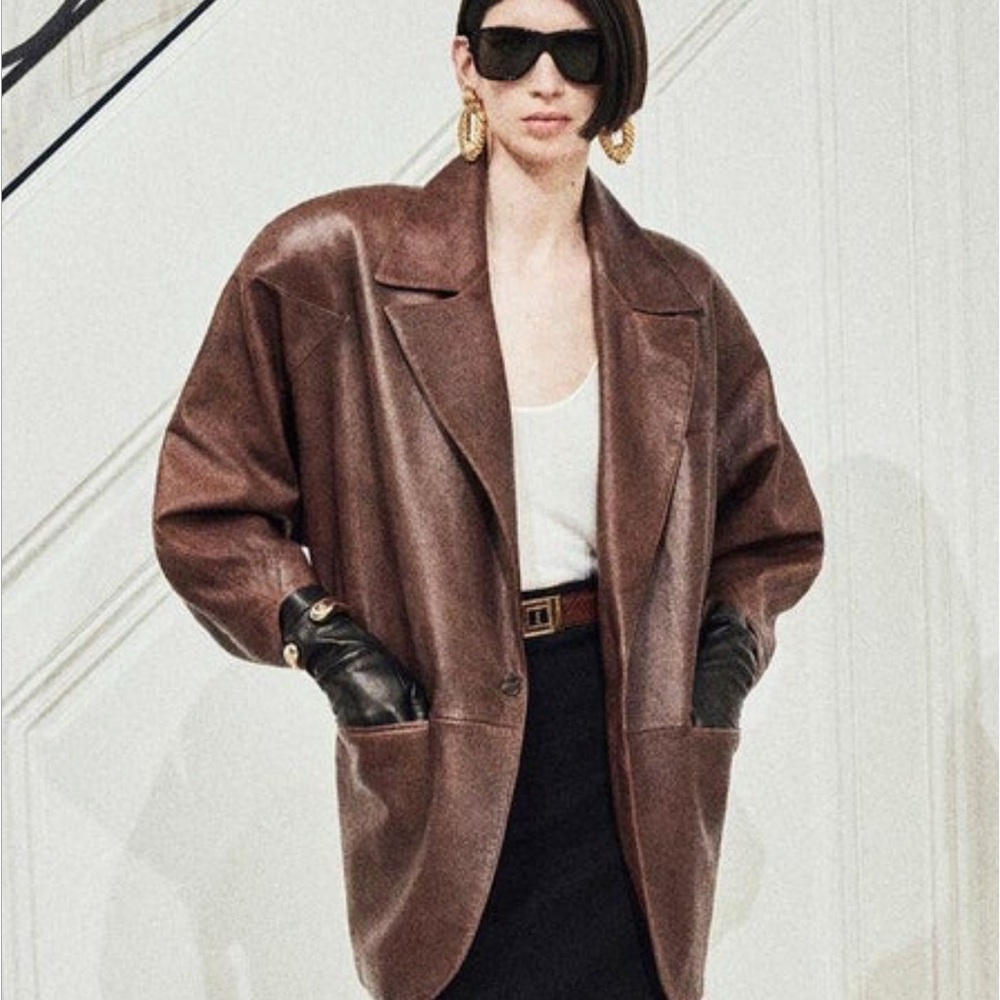 Saint Laurent Brown Leather Jacket - limited edition - sold out